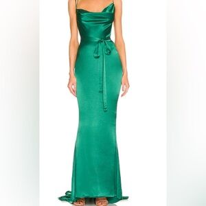 Michael Costello x Revolve Tonya Gown in green